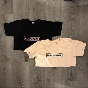 Black Pink T-Shirts - Black and Light Pink - M